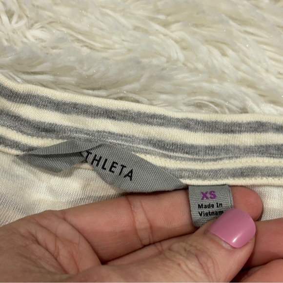 Athleta Women’s Ease Up Sweatshirt Dress striped jersey   Size XS - Picture 3 of 11